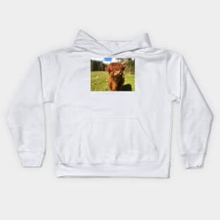 Scottish Highland Cattle Calf 1999 Kids Hoodie